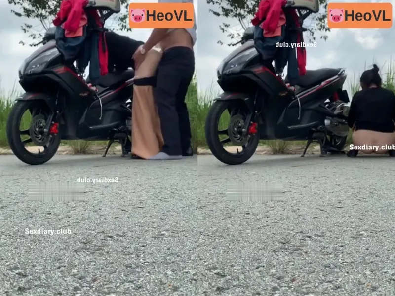 Vợ yêu gã chồng chơi nhau giữa đường nơi vắng vẻ