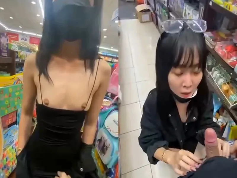 đi nhà sách em mặc mỗi cái quần lót còn đòi anh mút thằng nhỏ p1